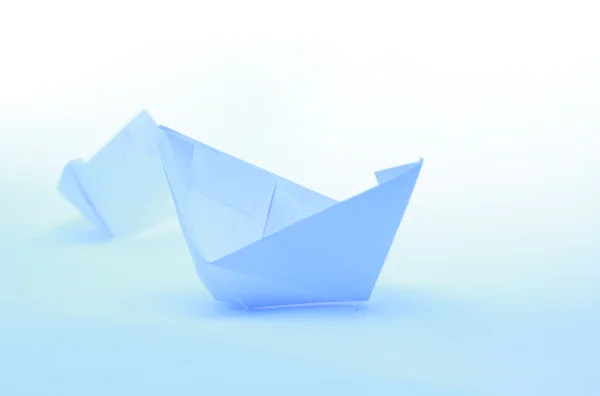 stock image Three paper ships