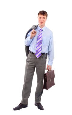 Business man, isolated on white clipart