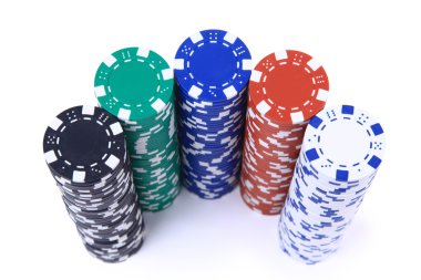 casino ekipman üzerinde beyaz izole