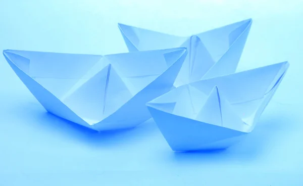 stock image Blue Paper boat