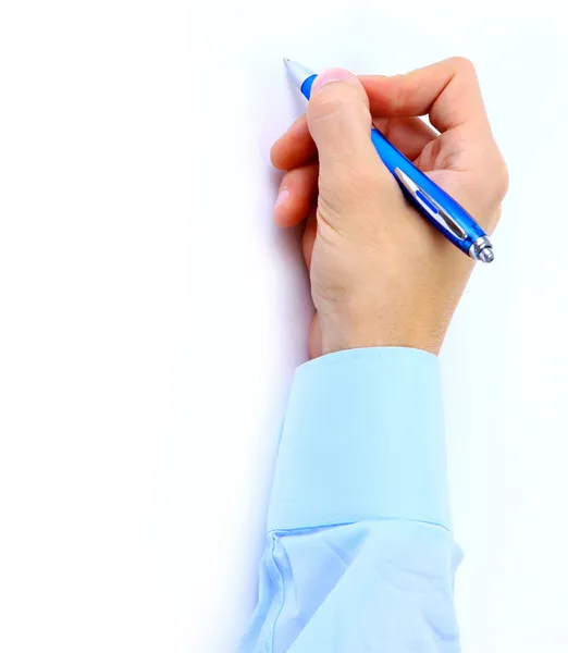 Menselijke hand met pen — Stockfoto