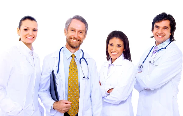 Портрет группы улыбающихся пациентов больницы — стоковое фото