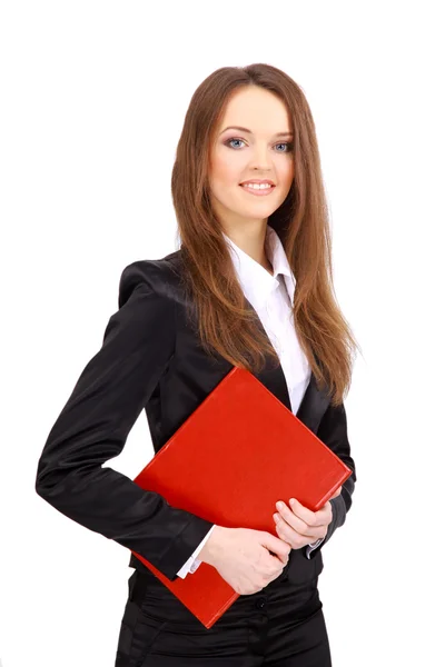 Business woman. Isolated over white background — Stock Photo, Image