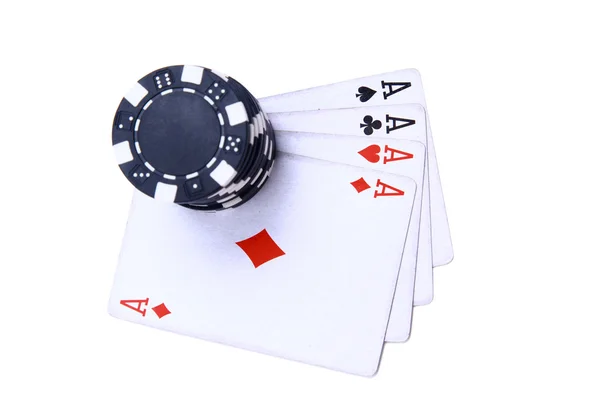 Stock image Four aces isolated over white