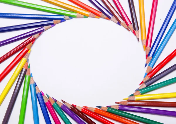 Μολύβι χρώμα που απομονώνονται σε λευκό — Φωτογραφία Αρχείου