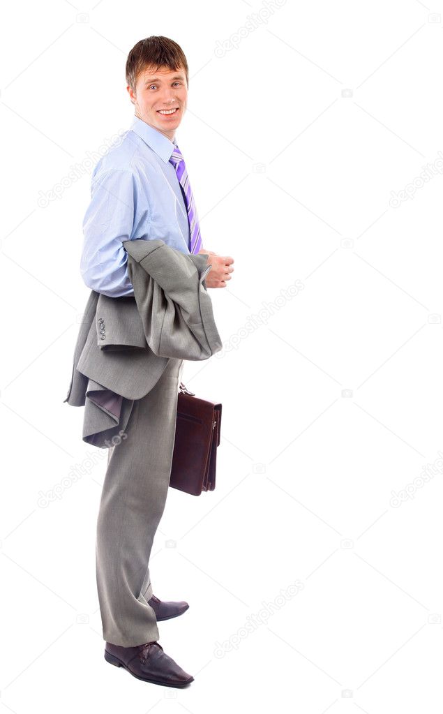 Business man, isolated on white