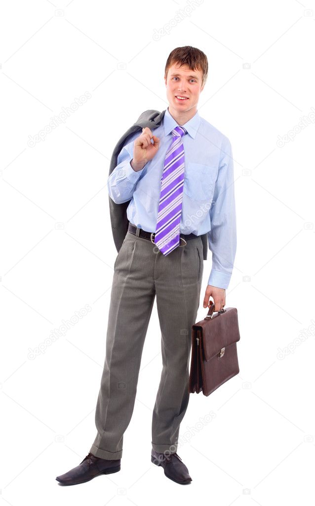 Business man, isolated on white