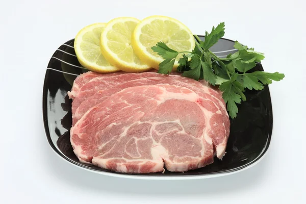 Pedaços de carne crua fresca — Fotografia de Stock