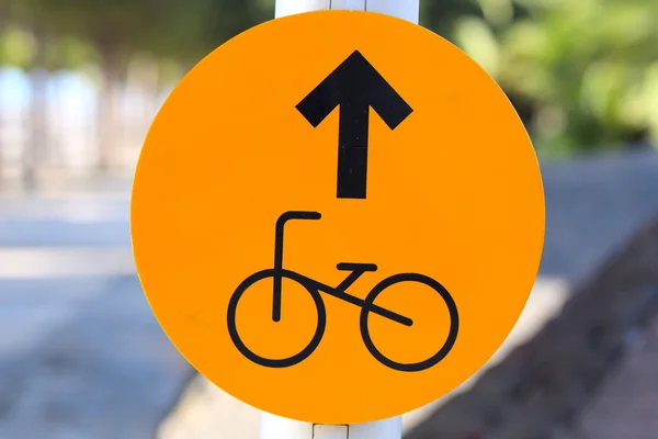 Kerékpárforgalmi jelzés. — Stock Fotó
