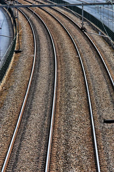 Spoorlijn achtergrond — Stockfoto