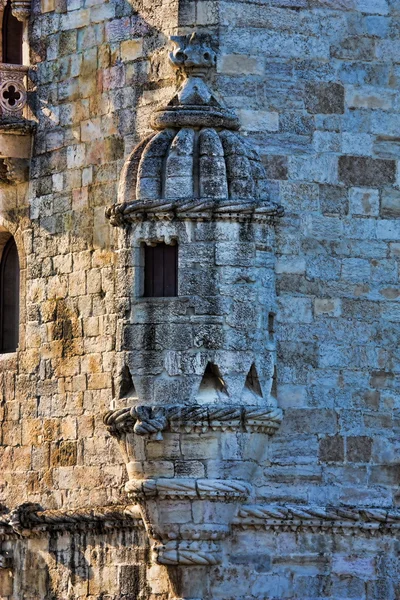 Detalhe da torre de belém, lisboa, portuga — Fotografia de Stock