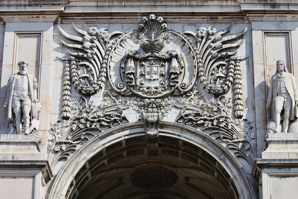 Arch of augusta in lisbon — стокове фото