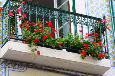 çiçekli balkon