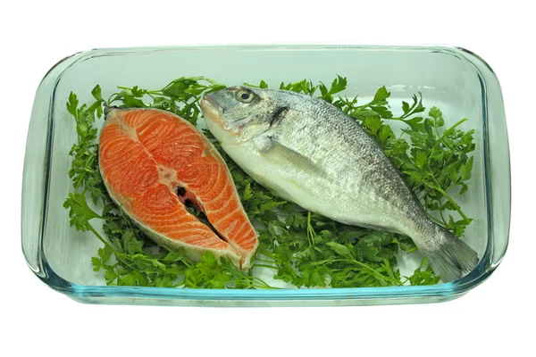 Fish on a plate — Stock Photo, Image