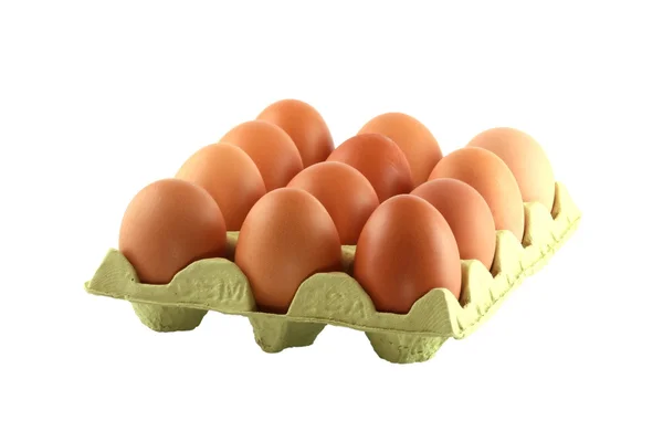 상자에서 흰색 달걀 — 스톡 사진