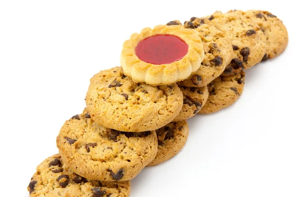 Cookies isolados em fundos brancos — Fotografia de Stock