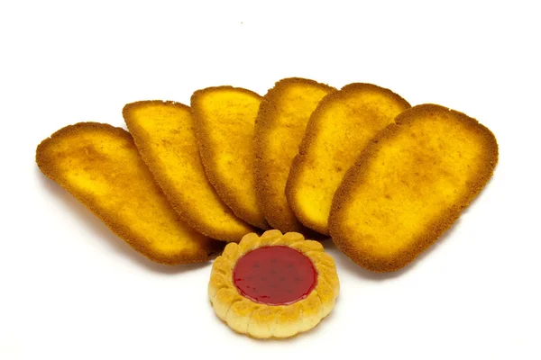 Cookies isolados sobre um fundo branco — Fotografia de Stock