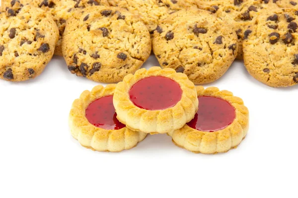 Cookies isolés sur fond blanc — Photo