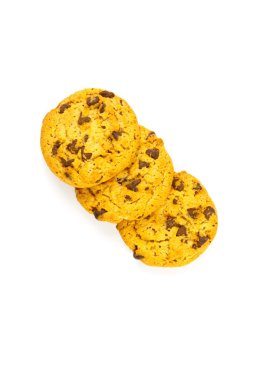 Beyaz arkaplanda izole edilmiş çerezler