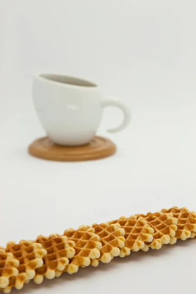 Cookie-k és a csésze kávé — Stock Fotó