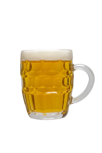Beer mug full of lager beer — Stock Photo, Image