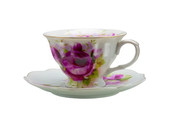 Beyaz üzerine izole edilmiş bir fincan çay — Stok fotoğraf