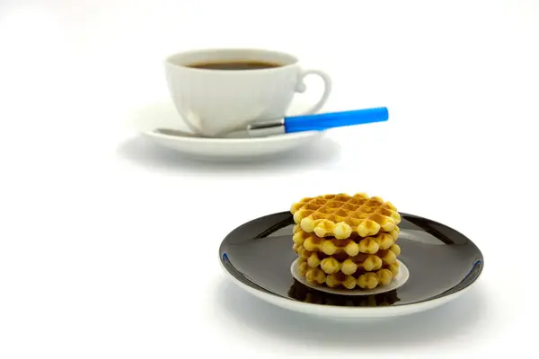 Cookie-k és a csésze kávé — Stock Fotó