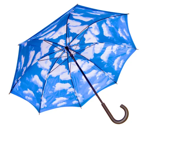 Mavi şemsiye açıldı — Stok fotoğraf