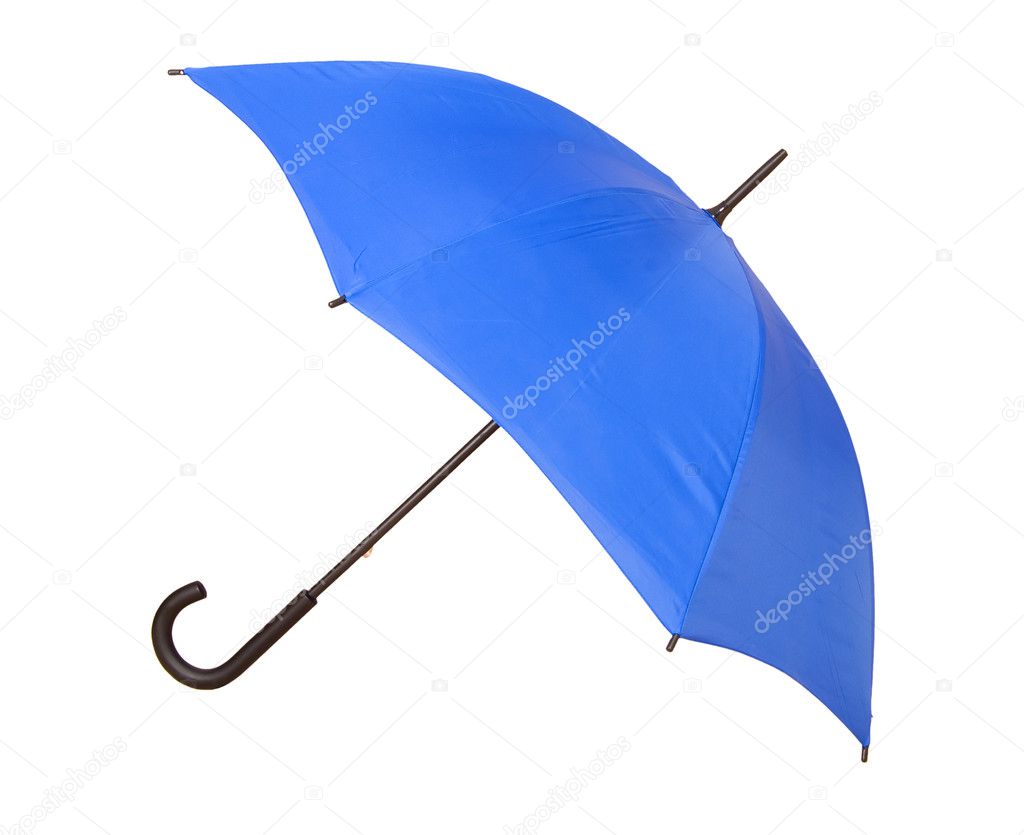 Open umbrella isolated on white
