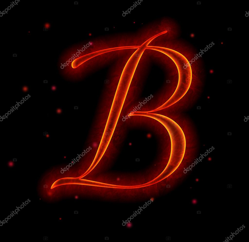 Fire Font. Letter B Stock Photo By ©Silverkblack 1348683