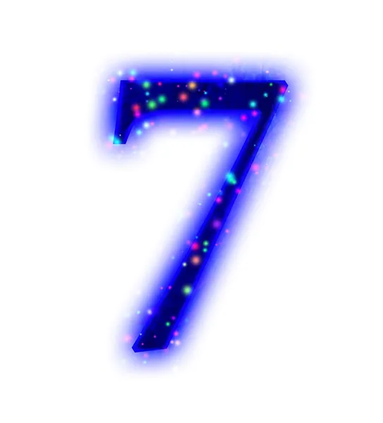 Christmas font collection - number seven — Stock Photo, Image