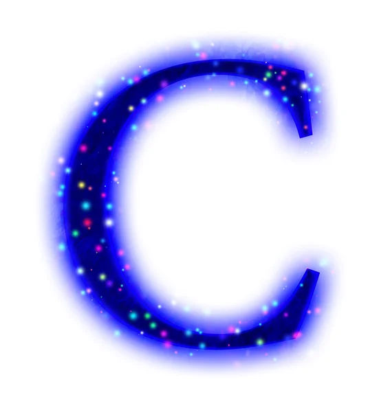 Christmas font - letter C — Stock Photo, Image