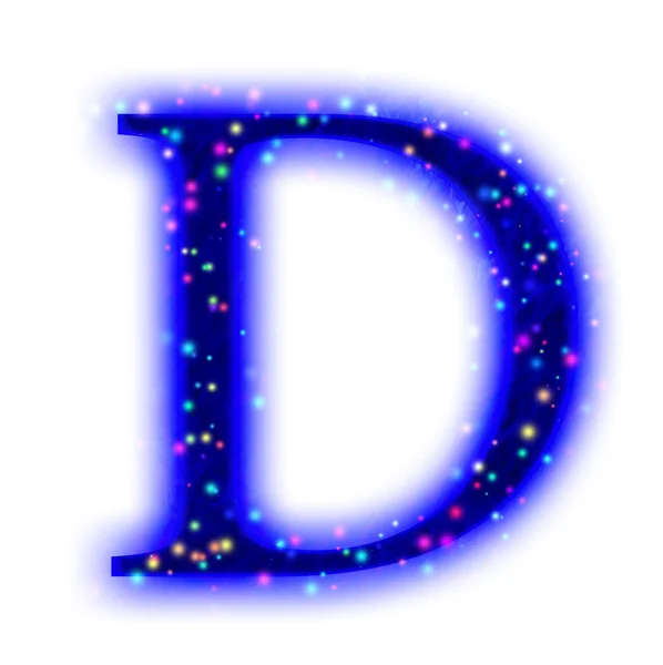 Christmas font - letter D — Stock Photo, Image