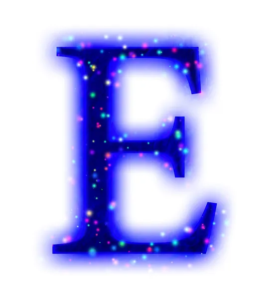 Christmas font - letter E — Stock Photo, Image