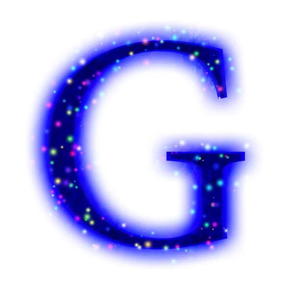 Christmas font - letter G — Stock Photo, Image