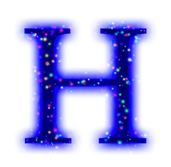 Рождественский шрифт - буква H — стоковое фото