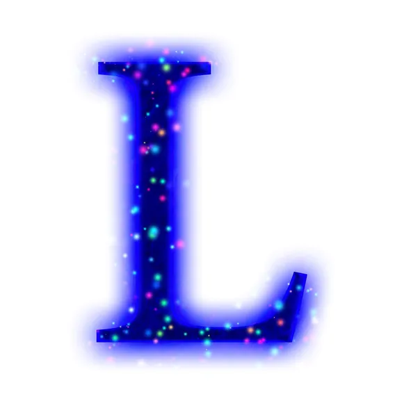 Christmas font - alphabet letter L — Stock Photo, Image