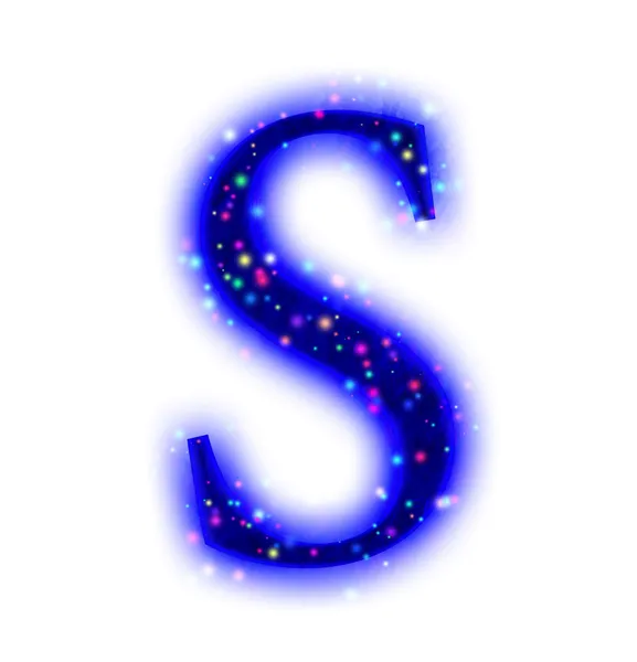 Christmas font - alphabet letter S — Stock Photo, Image