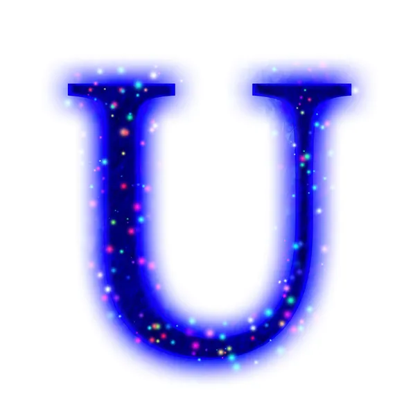 Різдвяний шрифт літери U — стокове фото