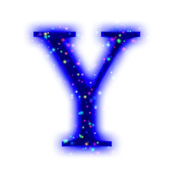 Boże Narodzenie czcionki - alfabet litery y — Zdjęcie stockowe