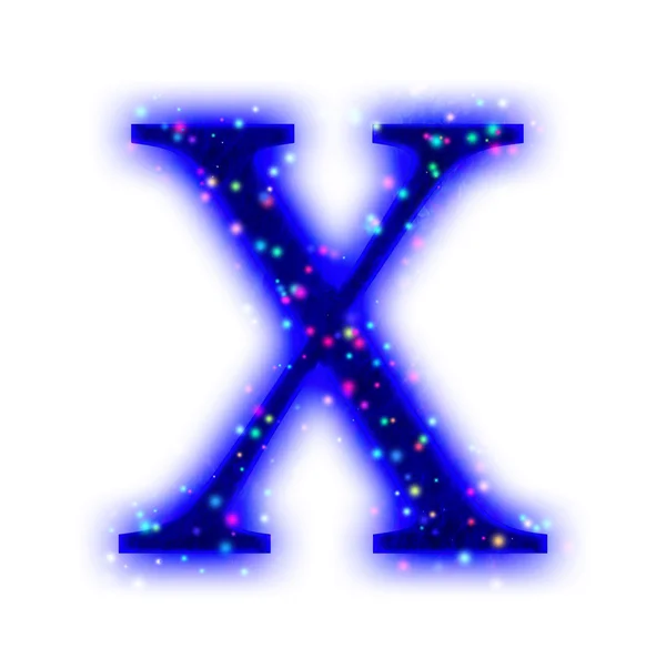 Vánoční písmo - písmeno abecedy x圣诞字体-字母 x — 图库照片