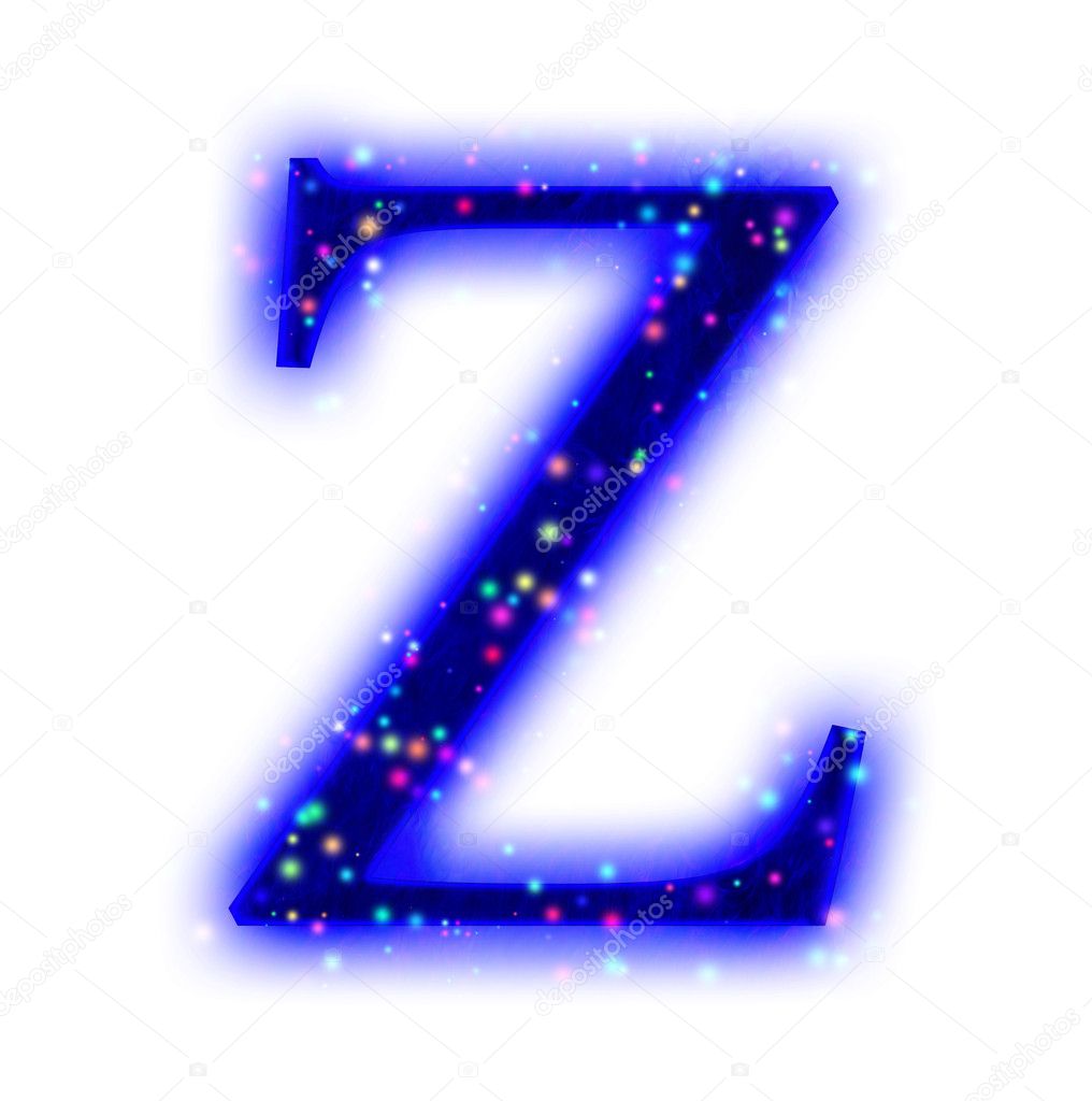 Christmas font - alphabet letter Z