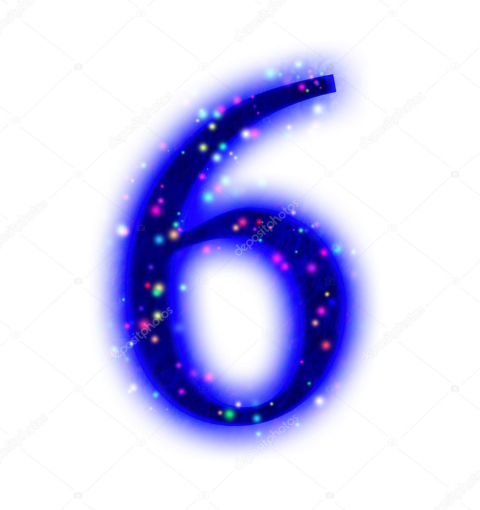 Christmas font collection - number six