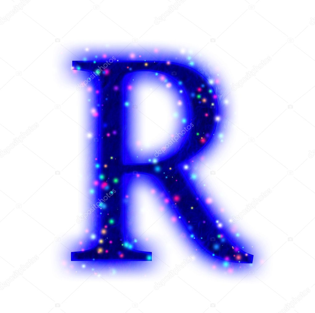 Christmas font - alphabet letter R — Stock Photo © silverkblack #1377655