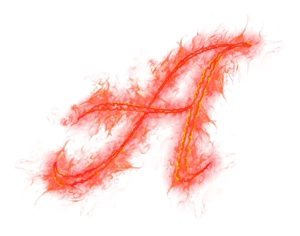 Alfabe ateş - mektup bir — Stok fotoğraf