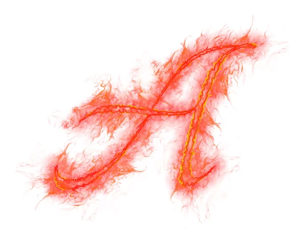 Fire alphabet - letter V — Stock Photo © silverkblack #1398413