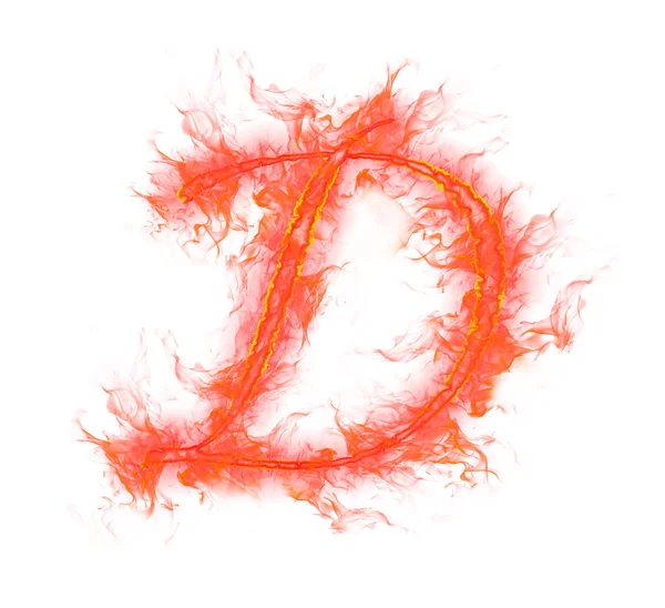 Алфавит огня - буква D — стоковое фото