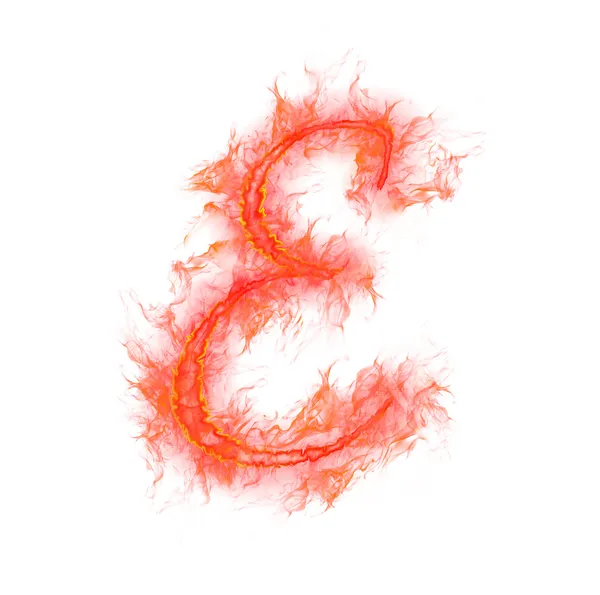 Alfabeto de fuego - letra E — Foto de Stock