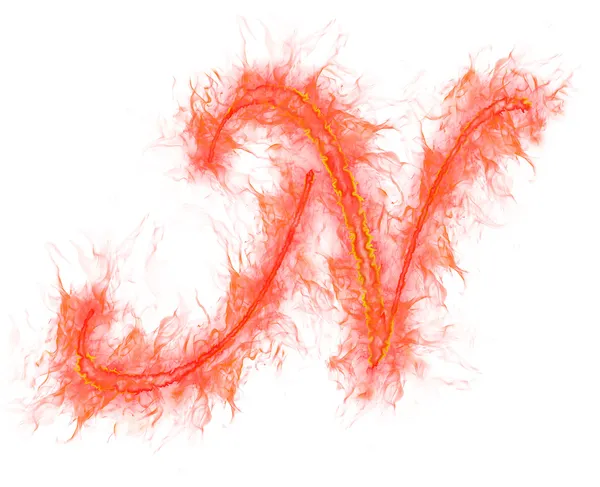 Fire alphabet - letter M — Stock Photo © silverkblack #1398313