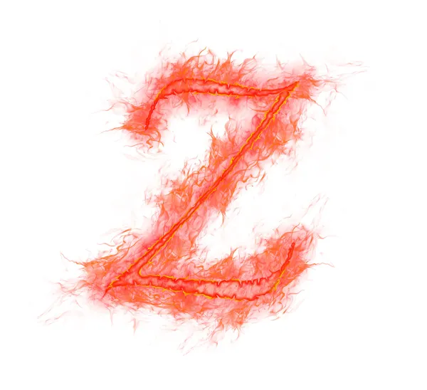 Fire alphabet - letter Z — Stock Photo, Image
